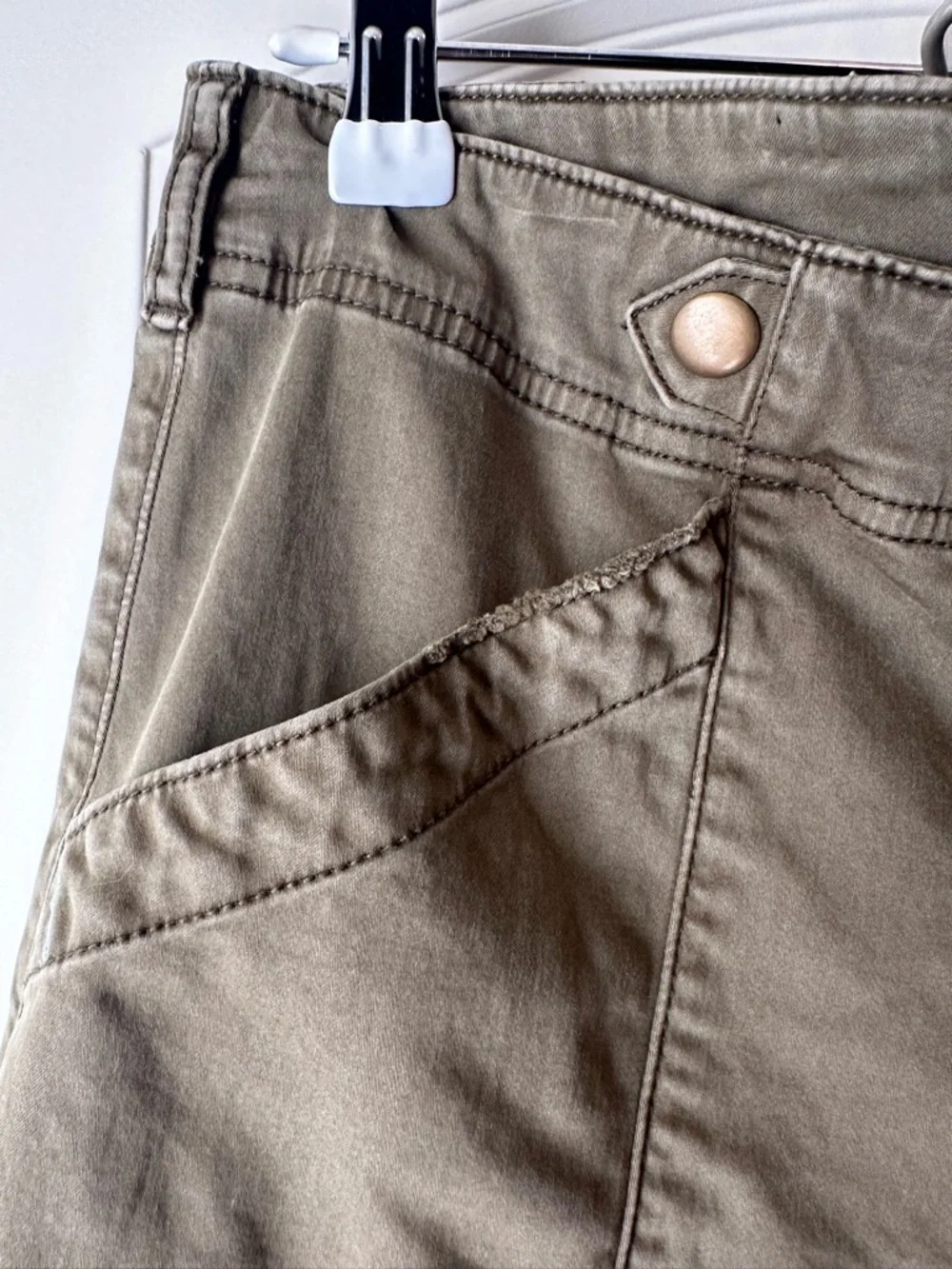 Anthropologie Pilcro Demilune Boot Olive Utility Pants - Picture 5 of 15